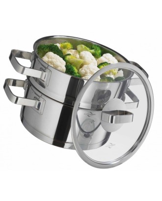 Oala cu insertie pentru gatit la aburi, inox, 3 litri, colectia San Remo Cook - KUCHENPROFI